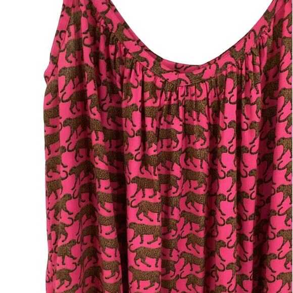 Emerson Fry India Sundress In Pink Yarrow Cheetah Size Medium / Large - Picture 6 of 13